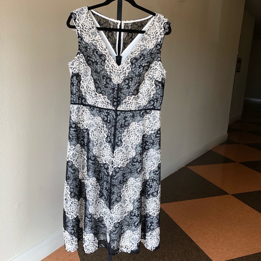 Adrianna Papell Sleeveless A-lined Silhouette. Preowned